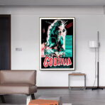 cartel de pelicula vintage godzilla