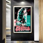 cartel de pelicula vintage godzilla
