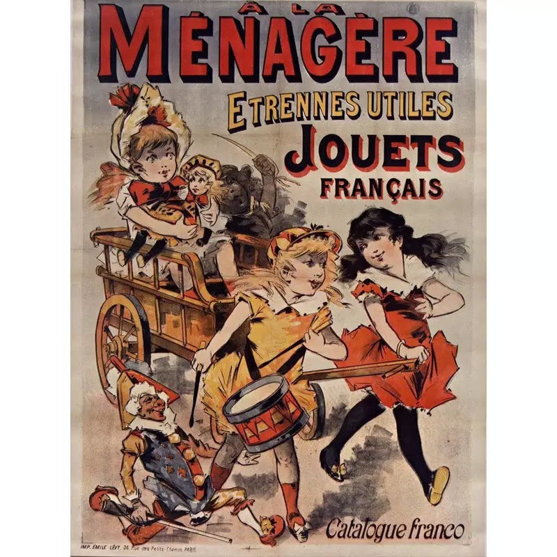 cartel de juguetes vintage cartel de juguetes vintage