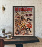 cartel de juguetes vintage
