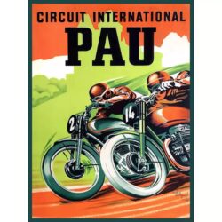 cartel de motociclista vintage