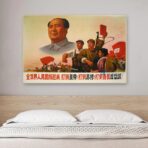 affiche de propagande des beaux arts de shangaï 1969