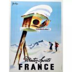 cartel de esqui vintage 1