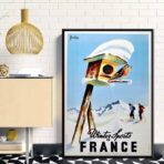 cartel de esqui vintage 1