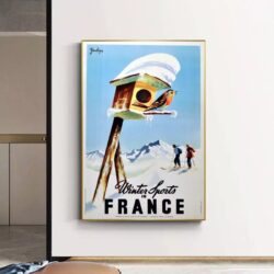 cartel de esqui vintage 1
