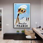 cartel de esqui vintage 1