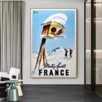 cartel de esqui vintage 1