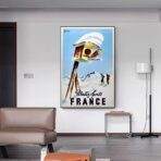 cartel de esqui vintage 1