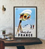 cartel de esqui vintage 1