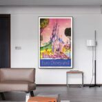 cartel vintage de disneyland