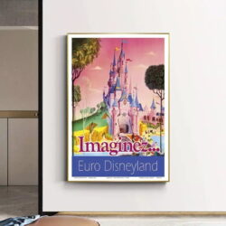 cartel vintage de disneyland