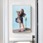cartel de mujer vintage 1
