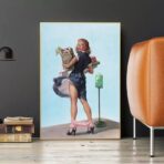 cartel de mujer vintage 1