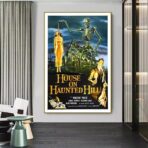cartel de pelicula de terror vintage