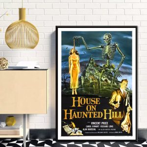 cartel de pelicula de terror vintage