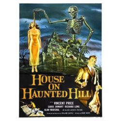 cartel de pelicula de terror vintage
