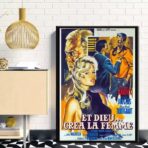 cartel de pelicula y dios creo a la mujer