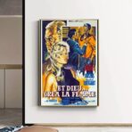 cartel de pelicula y dios creo a la mujer