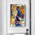 cartel de pelicula y dios creo a la mujer