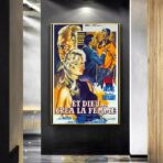 cartel de pelicula y dios creo a la mujer