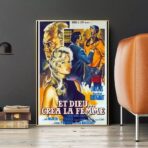 cartel de pelicula y dios creo a la mujer