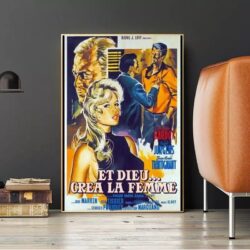 cartel de pelicula y dios creo a la mujer