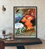 cartel vintage quemo el cuervo