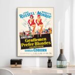 cartel de pelicula los hombres prefieren rubias