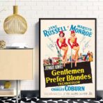 cartel de pelicula los hombres prefieren rubias