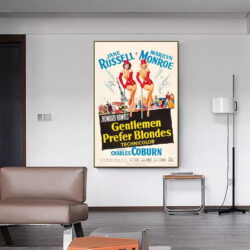 cartel de pelicula los hombres prefieren rubias