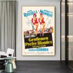 cartel de pelicula los hombres prefieren rubias