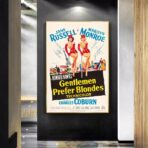 cartel de pelicula los hombres prefieren rubias