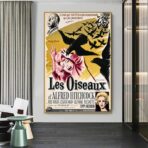 cartel pelicula los pajaros hitchcock