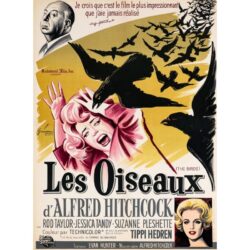 cartel pelicula los pajaros hitchcock