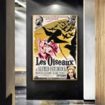 cartel pelicula los pajaros hitchcock