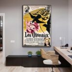 cartel pelicula los pajaros hitchcock
