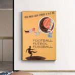 cartel de futbol vintage 1
