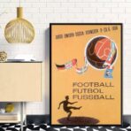 cartel de futbol vintage 1