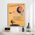 cartel de futbol vintage 1