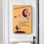 cartel de futbol vintage 1