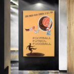cartel de futbol vintage 1