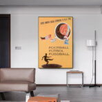 cartel de futbol vintage 1