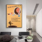 cartel de futbol vintage 1