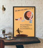 cartel de futbol vintage 1