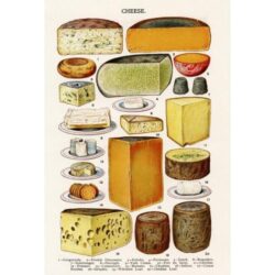 cartel de queso vintage