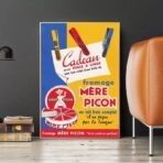 cartel de queso vintage 1