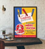 cartel de queso vintage 1