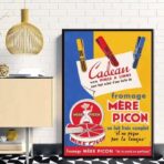 cartel de queso vintage 1