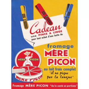 cartel de queso vintage 1
