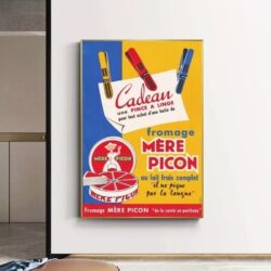 cartel de queso vintage 1